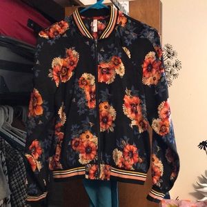 Floral bomber jacket